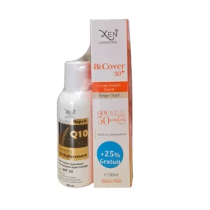 xen bicover ecran beige dore spf 50 + keratine oil q10 spf30 offerte 100ml