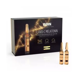 isdin flavo-c melatonin serum reparateur nuit 30 ampoules de 2ml
