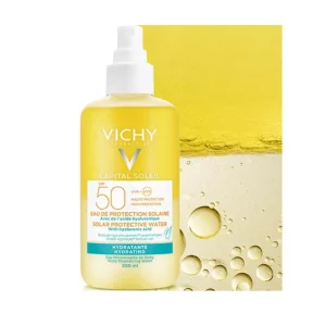 vichy capital soleil eau de protection solaire hydratante spf50 200 ml