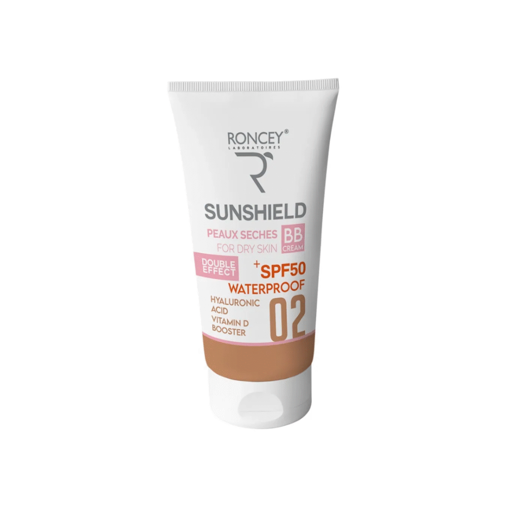 RONCEY ECRAN SUNSHIELD WATERPROOF PEAU SÈCHE SPF50+ TEINTE 02 50ML